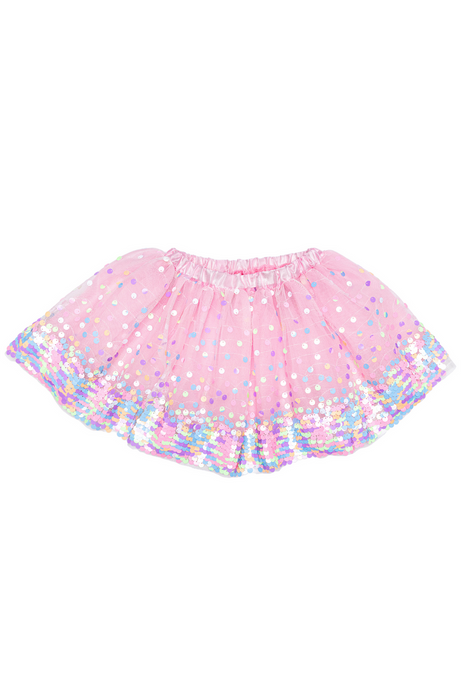Great Pretenders Party Fun Sequins Skirt, Pink/Neon, Size 4-6
