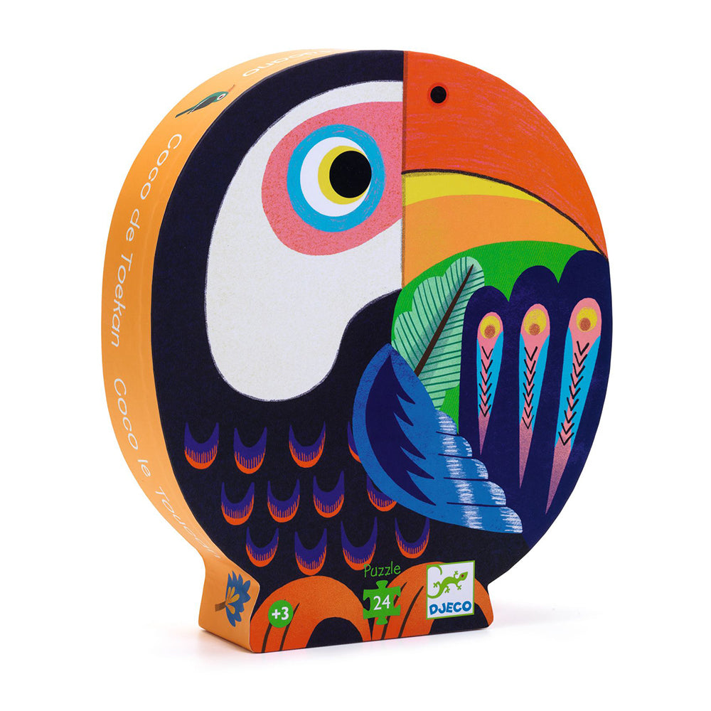 Djeco Silhouette Puzzle Coco the Toucan (24 pcs)