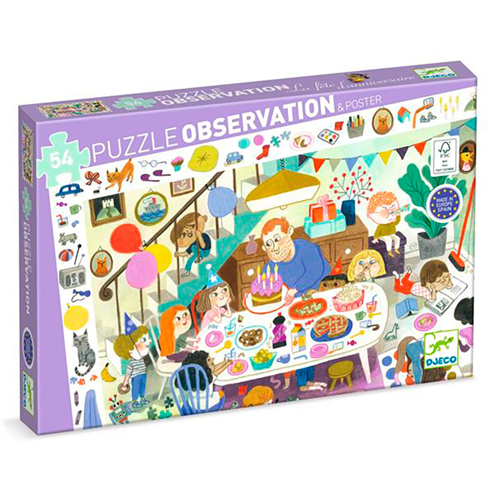 Djeco Observation Puzzle Birthday Party (54 pcs)