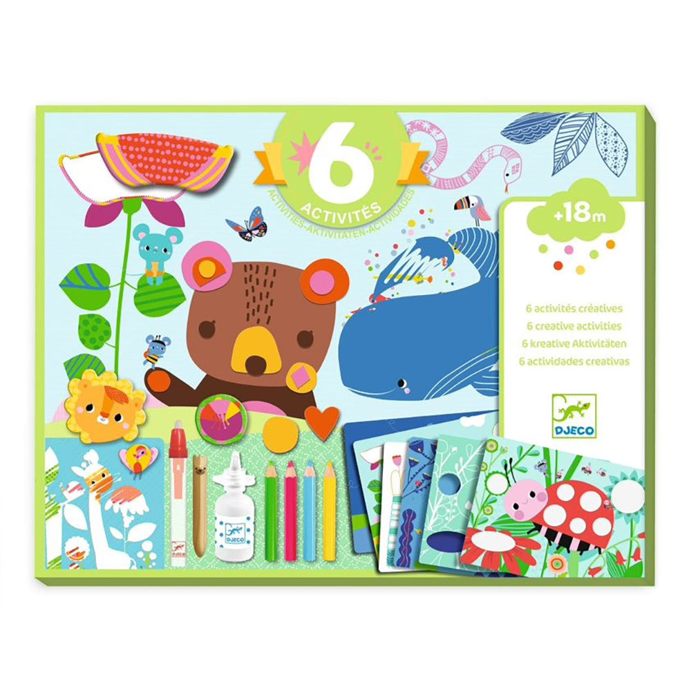 Djeco The Mouse & Friends Activity Kit – 6 Creative Activities for Toddlers (Ages 18m+)