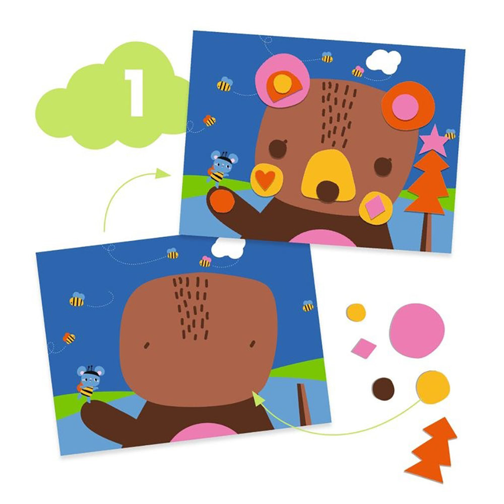 Djeco The Mouse & Friends Activity Kit – 6 Creative Activities for Toddlers (Ages 18m+)
