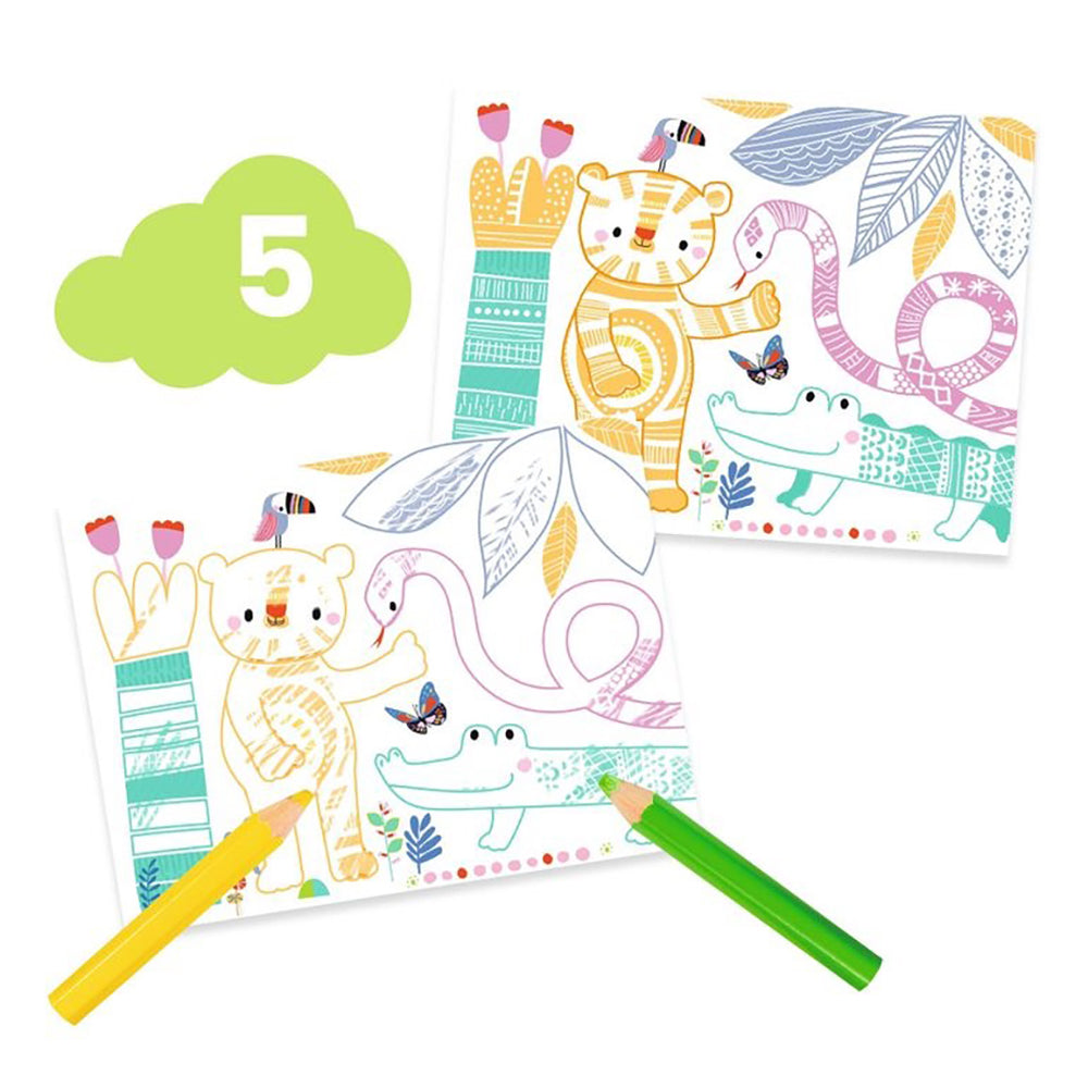 Djeco The Mouse & Friends Activity Kit – 6 Creative Activities for Toddlers (Ages 18m+)