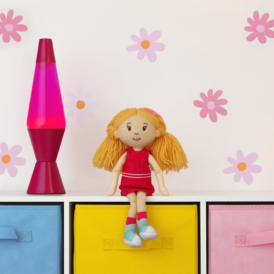Manhattan Toy Groovy Girls Rose Soft Doll – 13" Posable Fashion Doll with Stylable Blonde Hair & Magnetic Hands (Ages 3+)