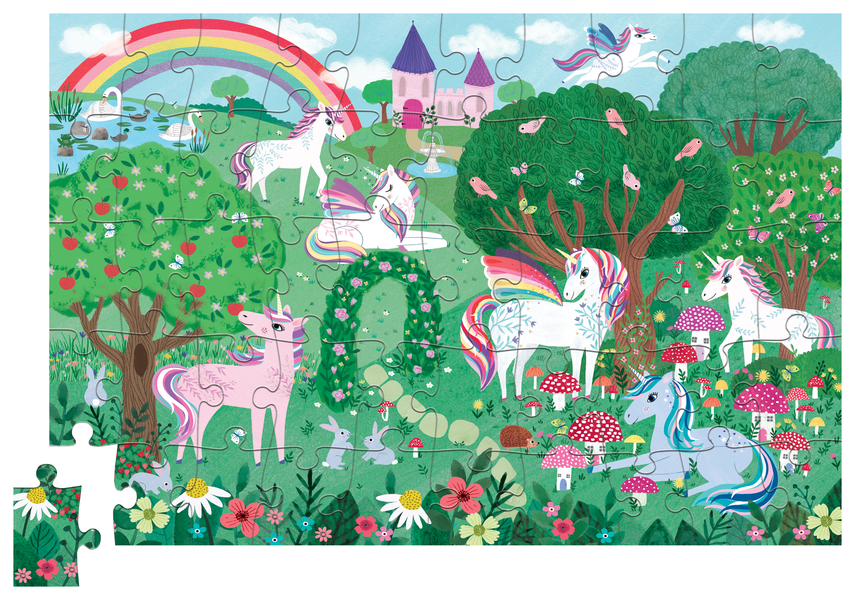 Crocodile Creek Sparkling Unicorn 50-Piece Holographic Foil Puzzle