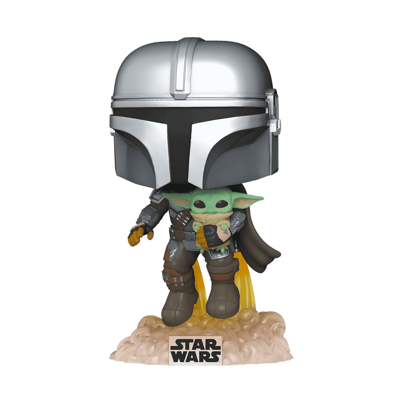 Funko Pop! Star Wars The Mandalorian – Mando Flying with Jet Pack Vinyl Figure (4 inches)