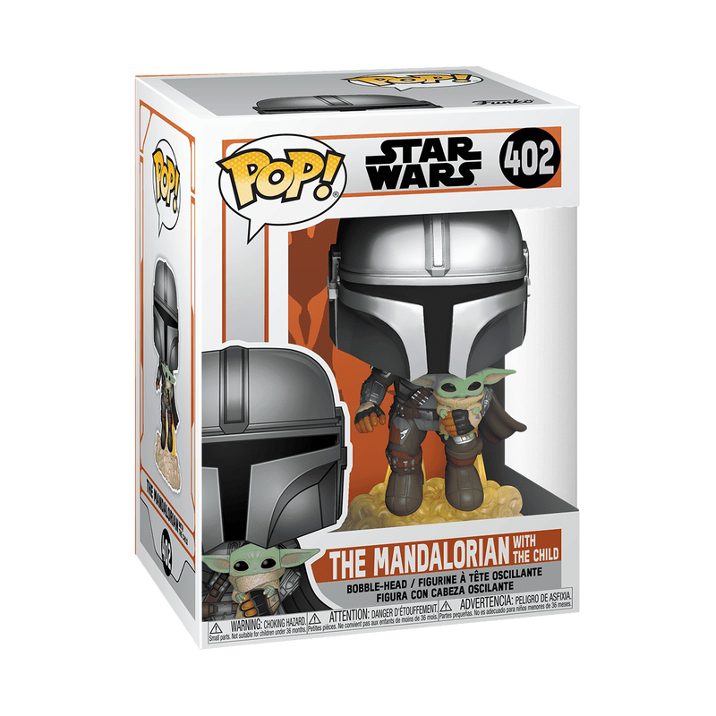 Funko Pop! Star Wars The Mandalorian – Mando Flying with Jet Pack Vinyl Figure (4 inches)