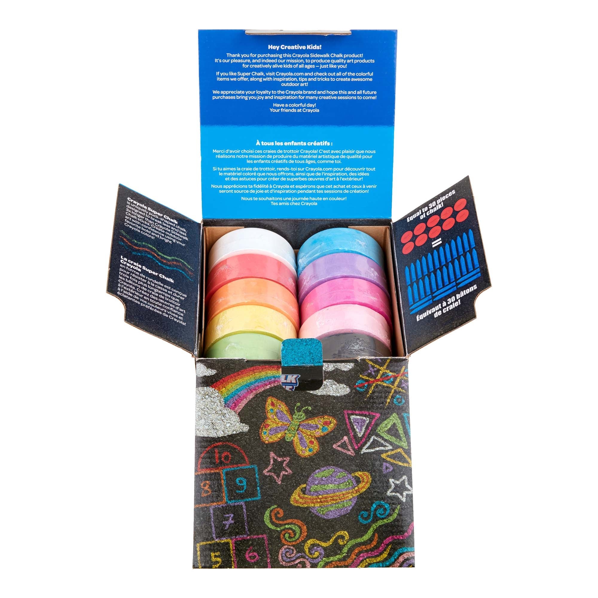 Crayola 10ct Washable Sidewalk Super Chalk