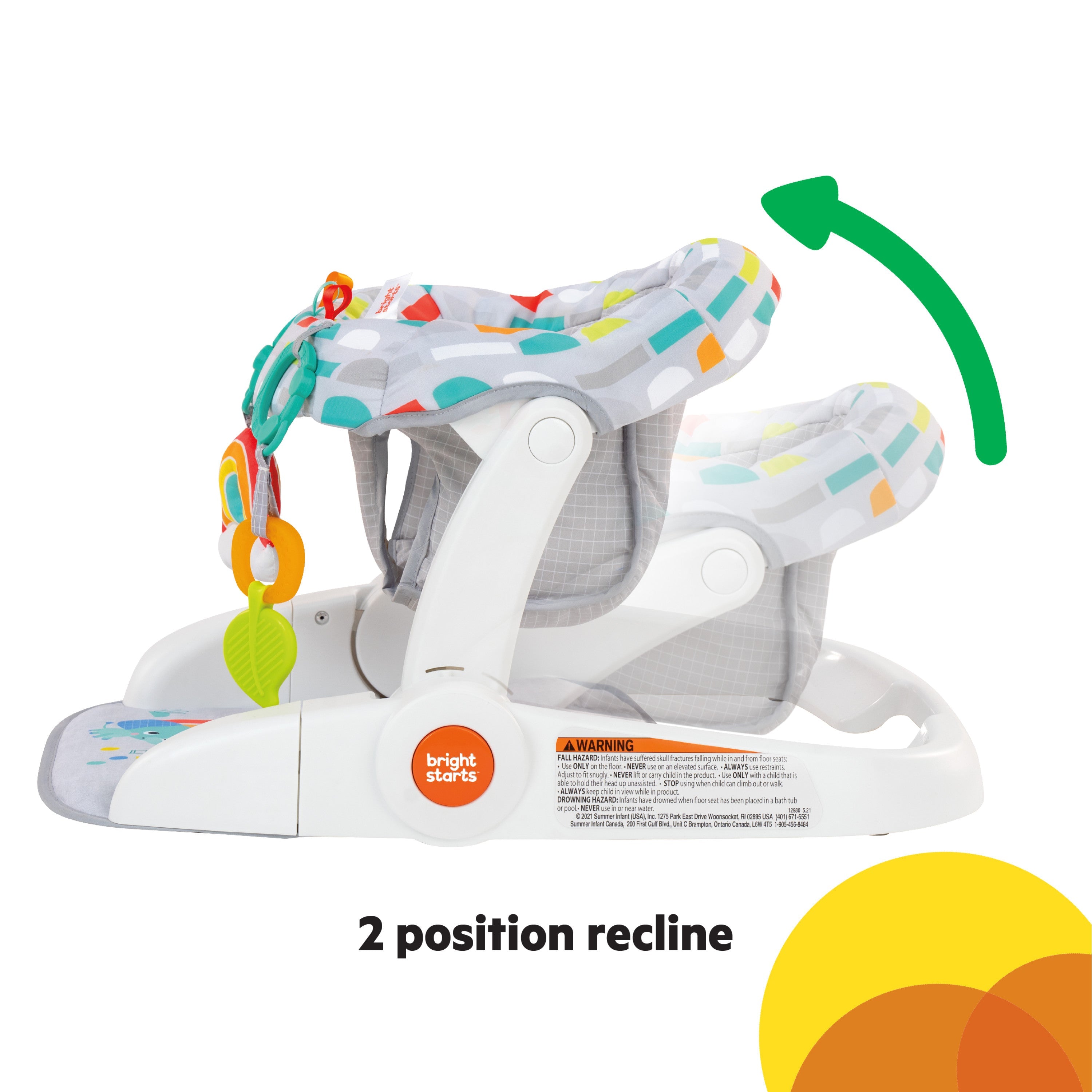 Bright Starts Playful Paradise Learn-to-Sit 2-Position Floor Seat