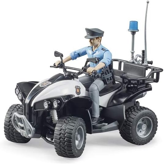 Bruder Police Quad w/ Light Skin Policeman and Accessories (63011)