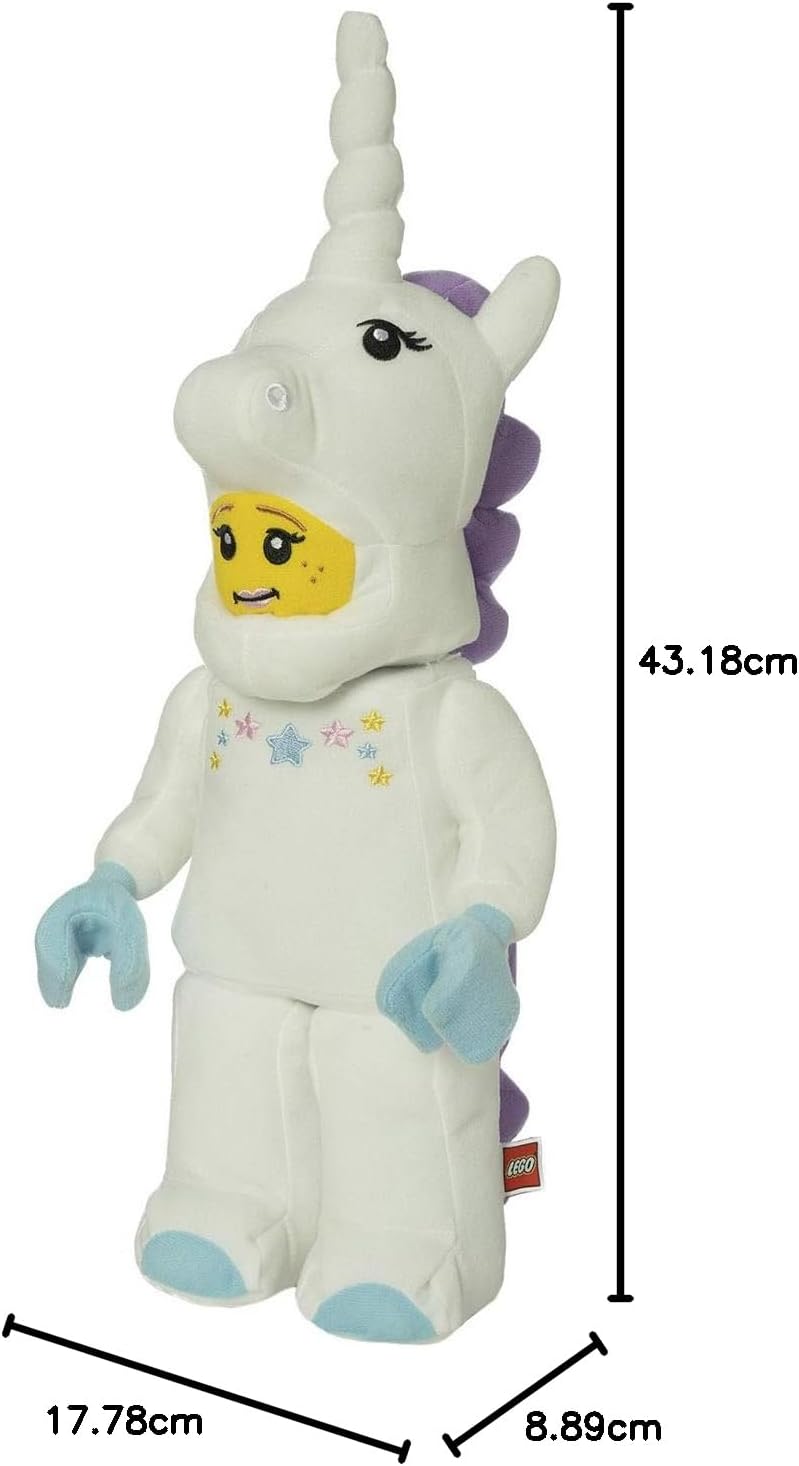 Manhattan Toy LEGO Unicorn Girl 17" Minifigure Plush – Large Official LEGO Stuffed Toy