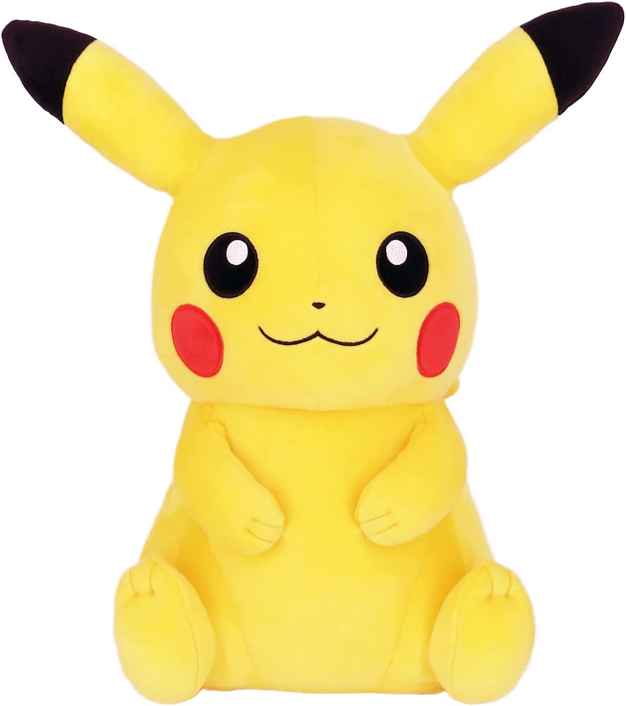 Pokémon Pikachu PoteHagu Cushion Plush – Sanei Boeki All Star Collection 14-Inch Jumbo Collector Plush (Ages 3+)