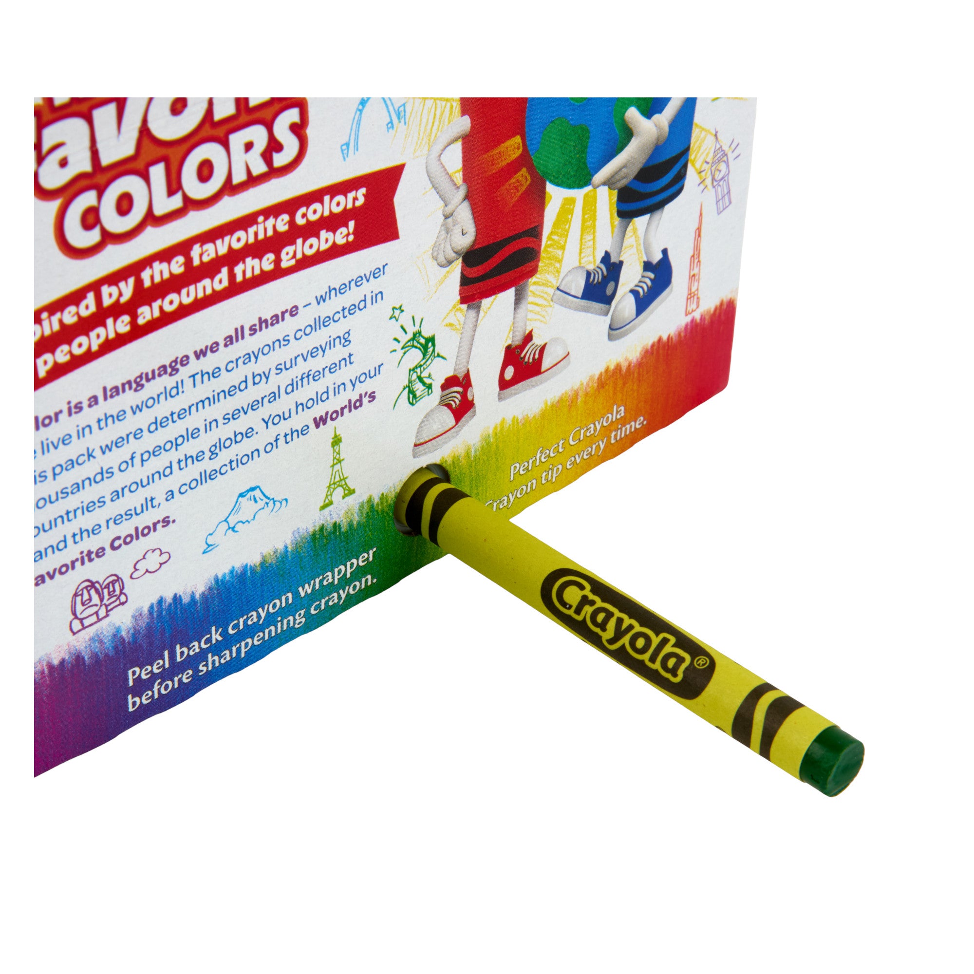 Crayola 64 Count Crayons – World's Favourite Colours with Built-In Sharpener