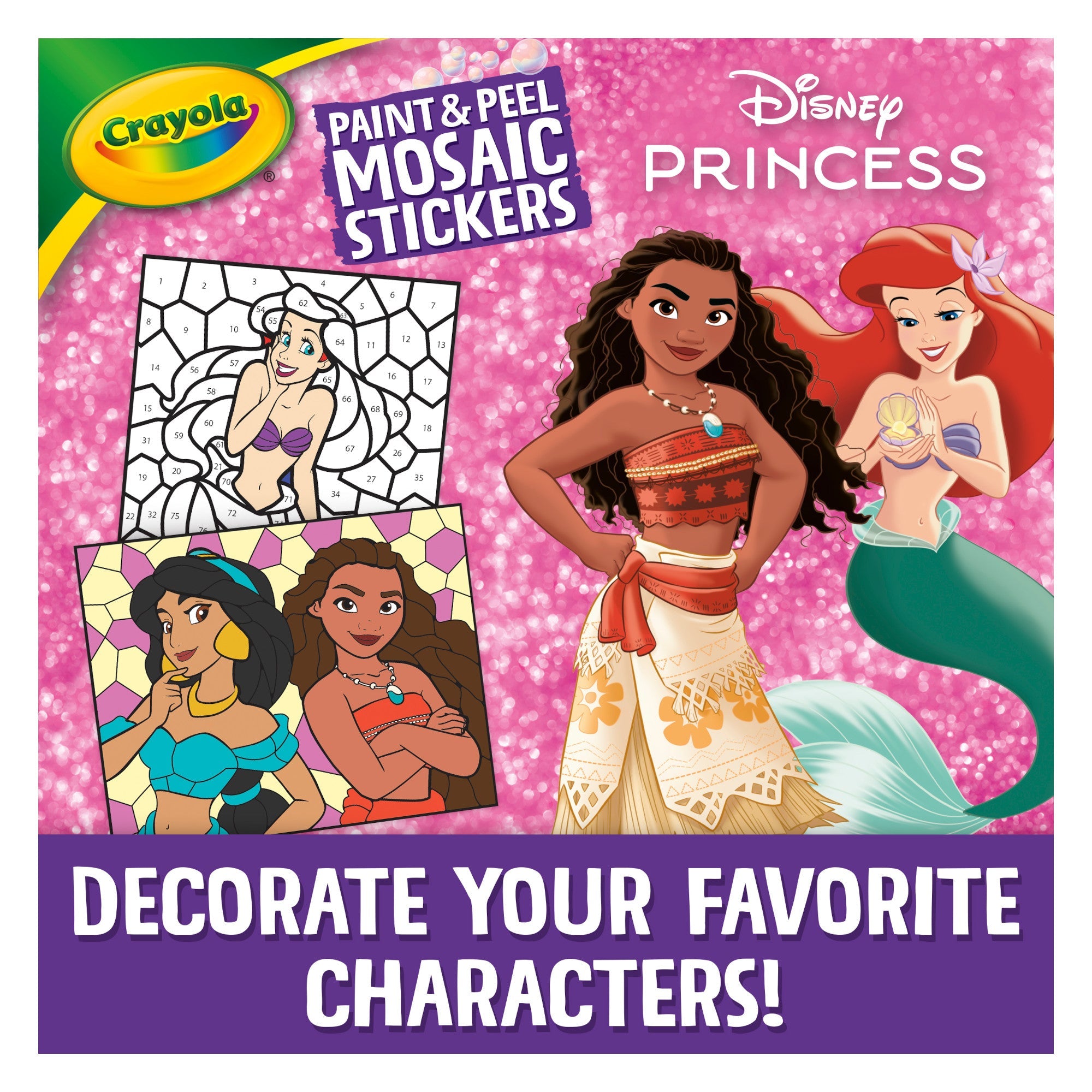 Crayola Paint and Peel Mosaic Stickers, Disney Princess