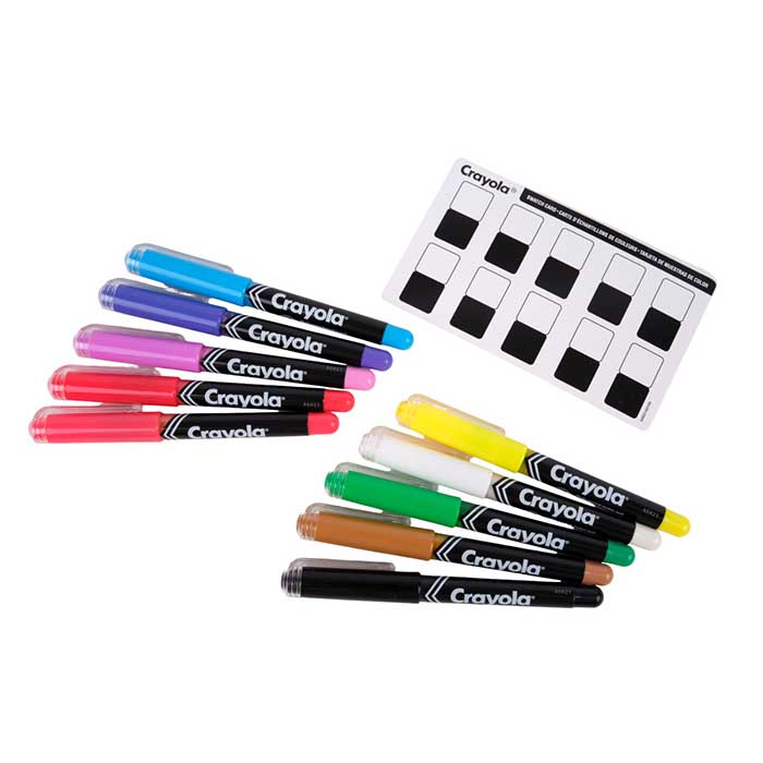 Crayola 10Crayola 10-Count Brush Tip Acrylic Paint Markers – Versatile Art Markers for Kids & Teens (Ages 8+)-Count Brush Tip Acrylic Paint Markers – Versatile Art Markers for Kids & Teens (Ages 8+)