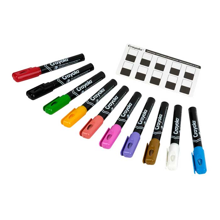 Crayola 10-Count Bullet Tip Acrylic Paint Markers – Opaque Art Markers for Kids & Teens (Ages 8+)