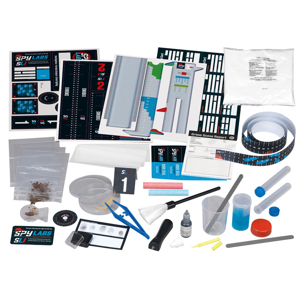 Thames & Kosmos Spy Labs Master Detective Toolkit – Forensic Science Briefcase with 32-Page Experiment Book (Ages 8+)