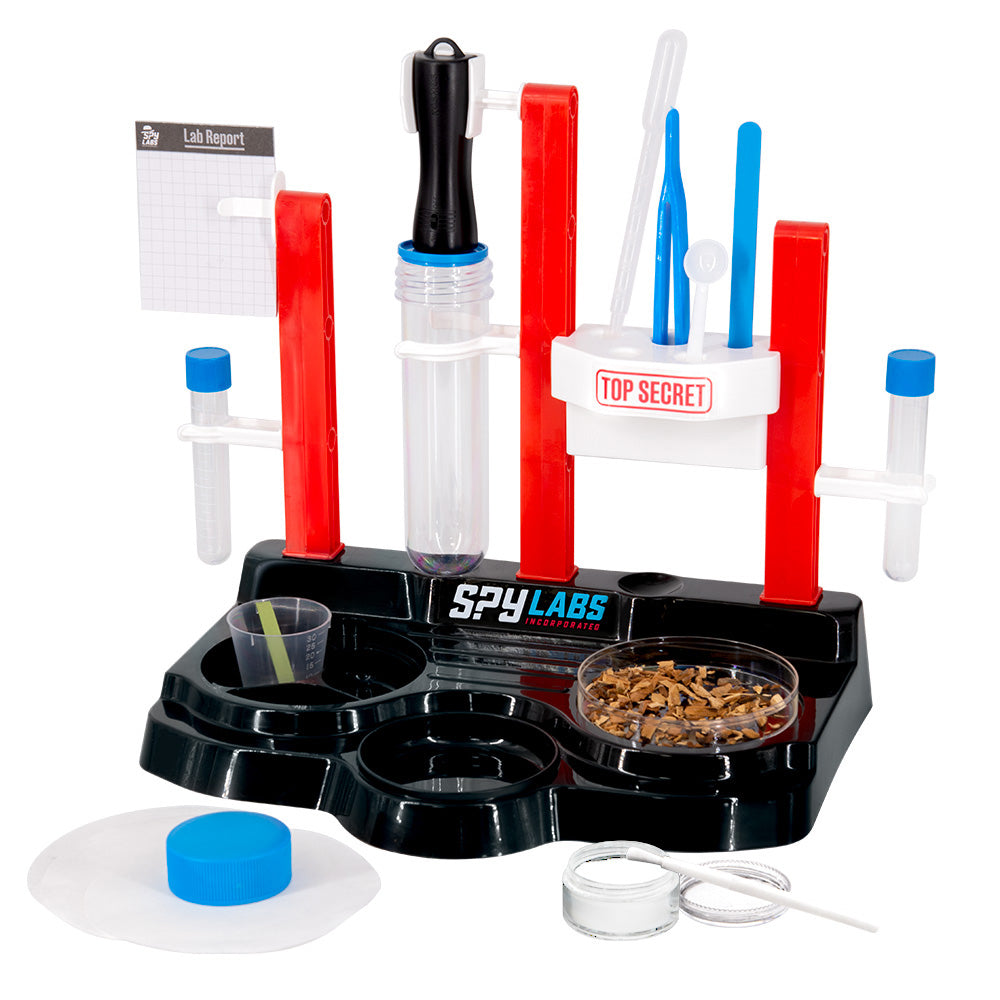 Thames & Kosmos Spy Labs Forensic Investigation Kit – 12 Experiments, 35-Piece Lab Station with UV Light & Fingerprint Powder (Ages 8+)