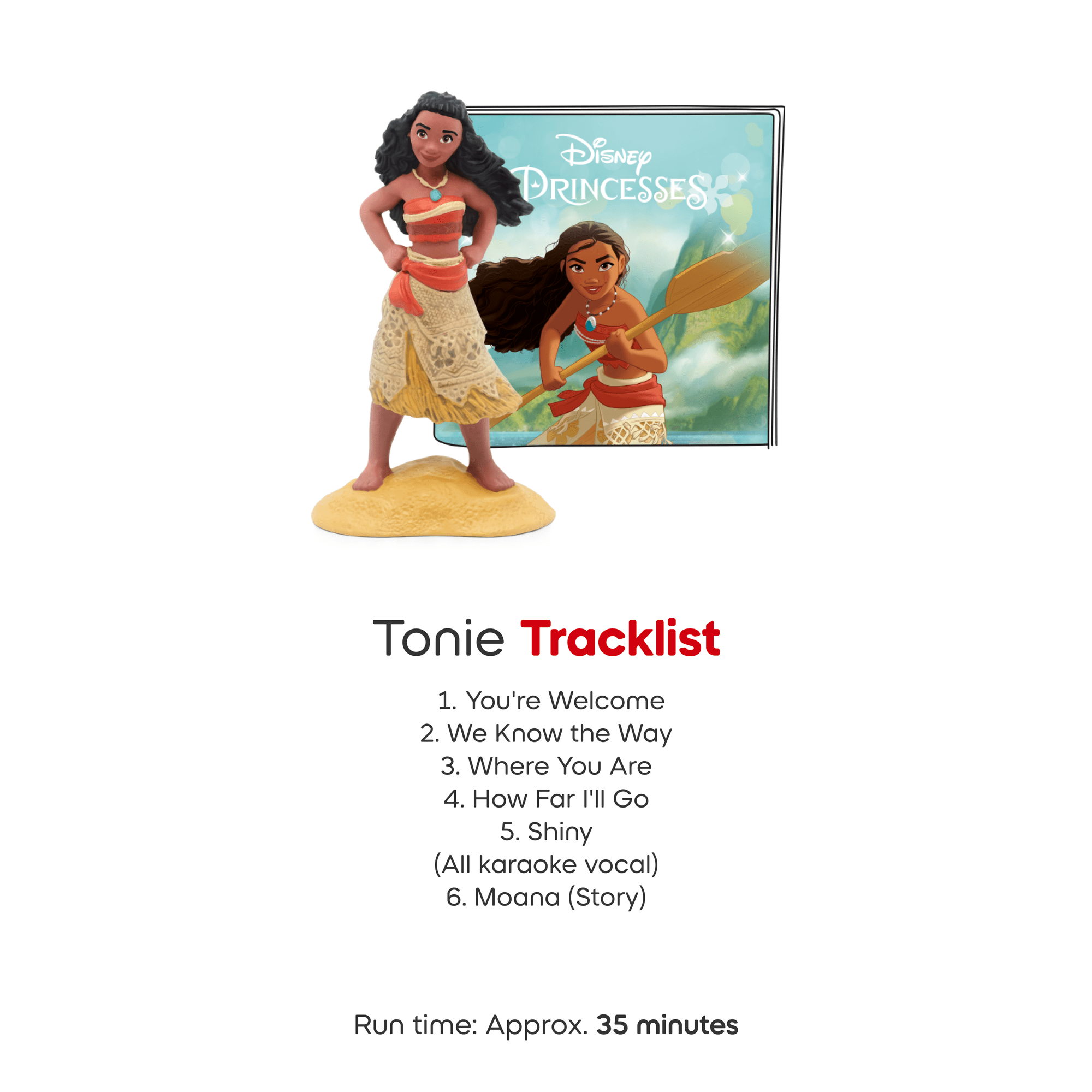 Tonies Disney Moana – Screen-Free Audio Tonie Figure with Stories & Songs for Kids (Ages 1+)