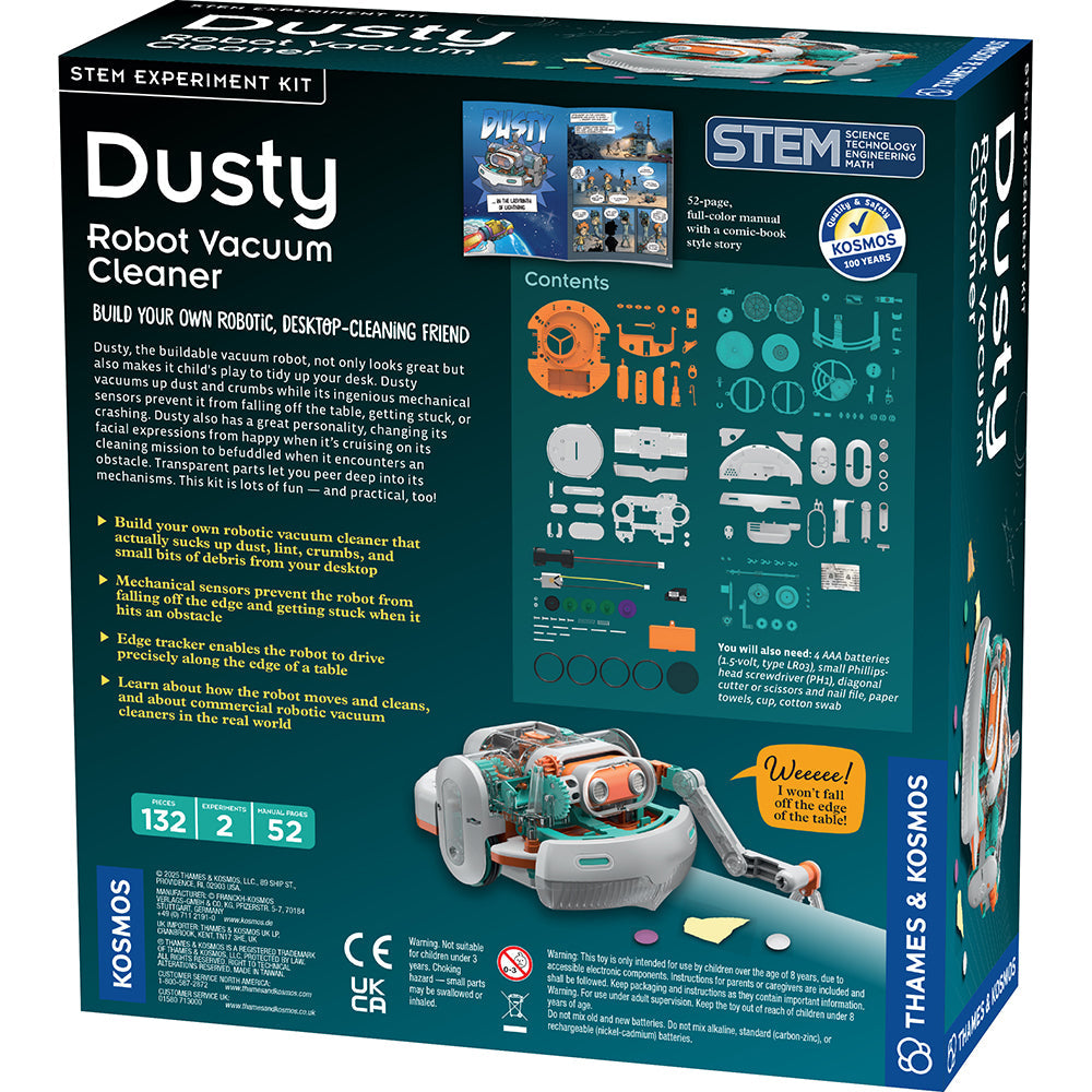 Thames & Kosmos Dusty – Build Your Own Robot Vacuum Cleaner STEM Kit