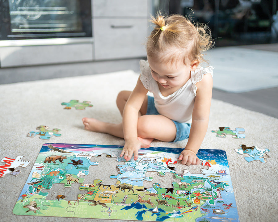Cobble Hill Map of Canada Floor Puzzle (35 Pieces)