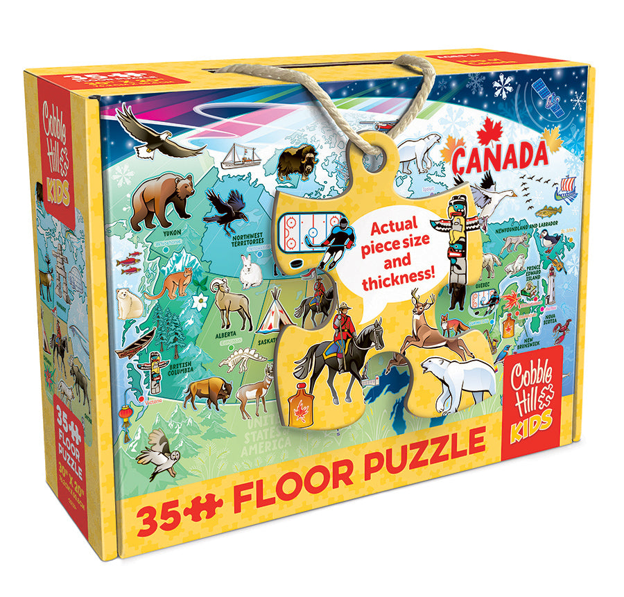 Cobble Hill Map of Canada Floor Puzzle (35 Pieces)