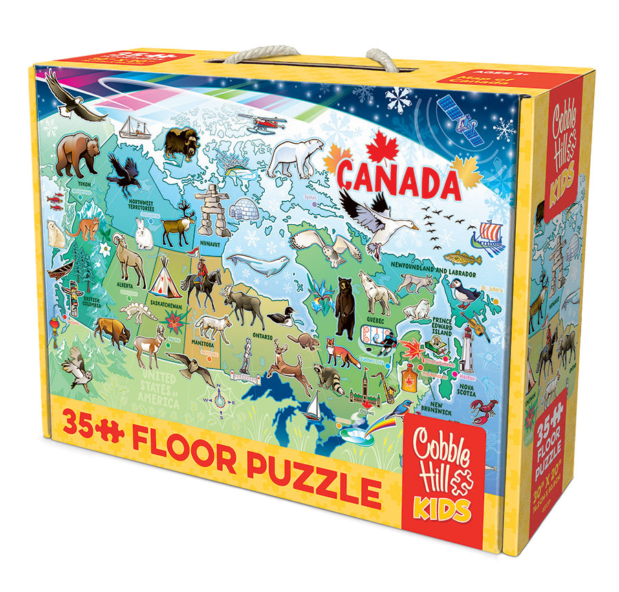 Cobble Hill Map of Canada Floor Puzzle (35 Pieces)