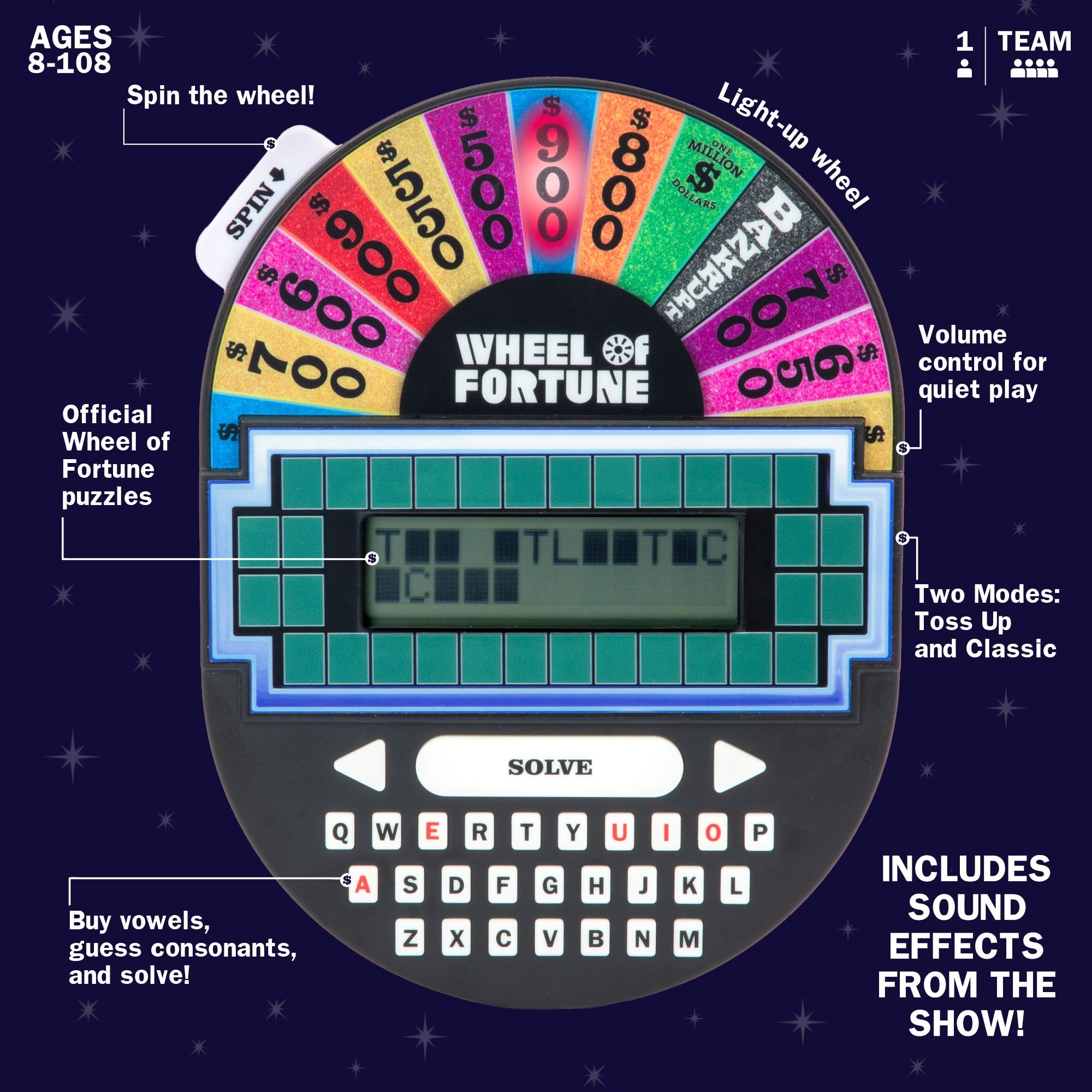 Educational Insights Wheel of Fortune Electronic Game