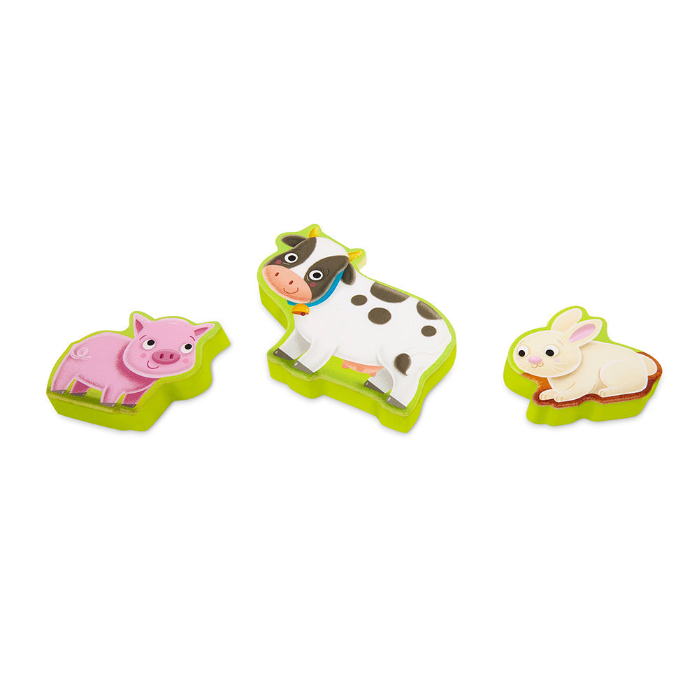 B Toys Farm Animals Chunky Wooden Puzzle 8 Piece