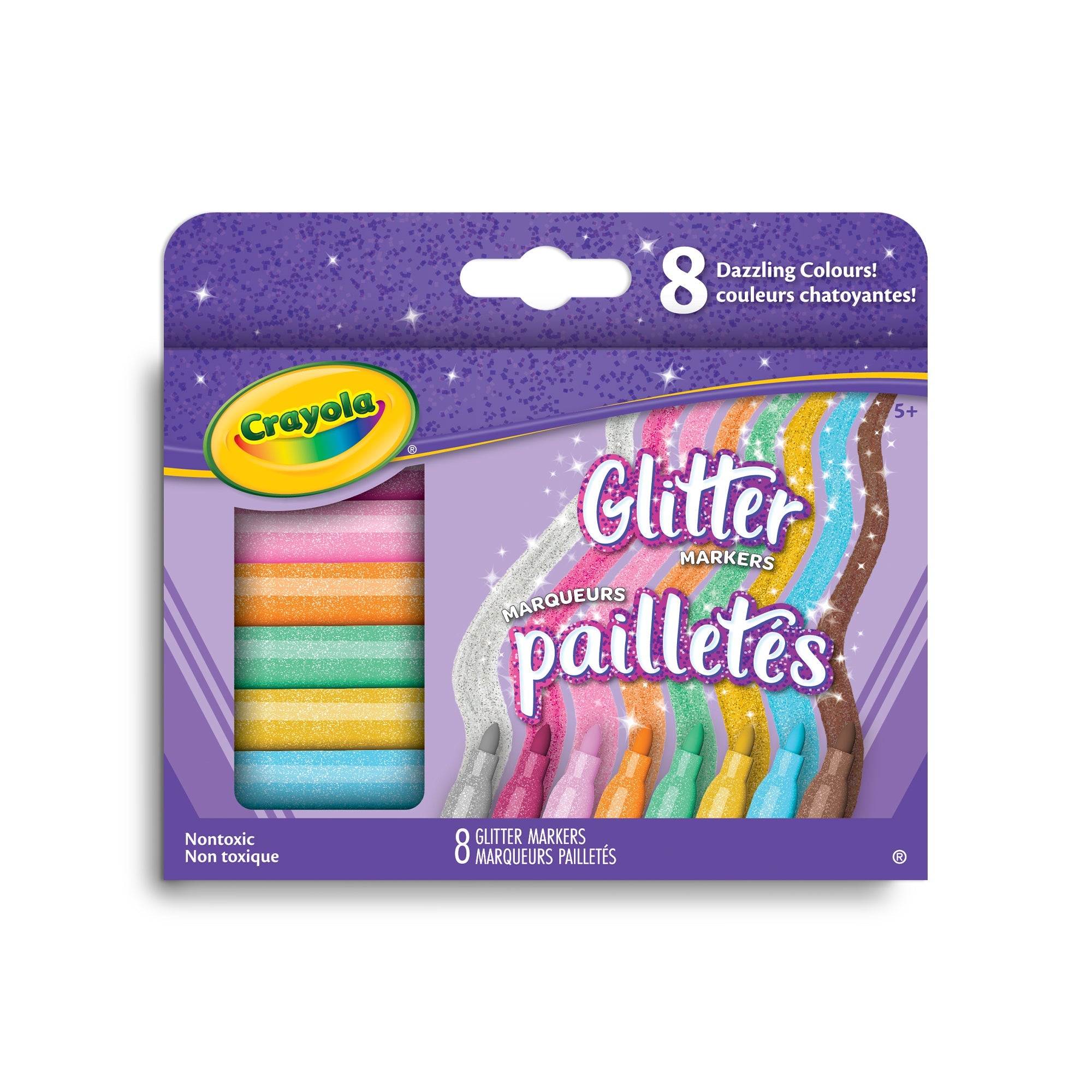 Crayola Glitter Markers, 8 Count