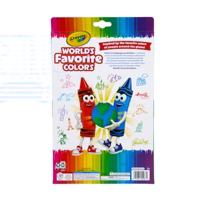 Crayola Wolrd's Favourite Colours, Super Tips, 20 count