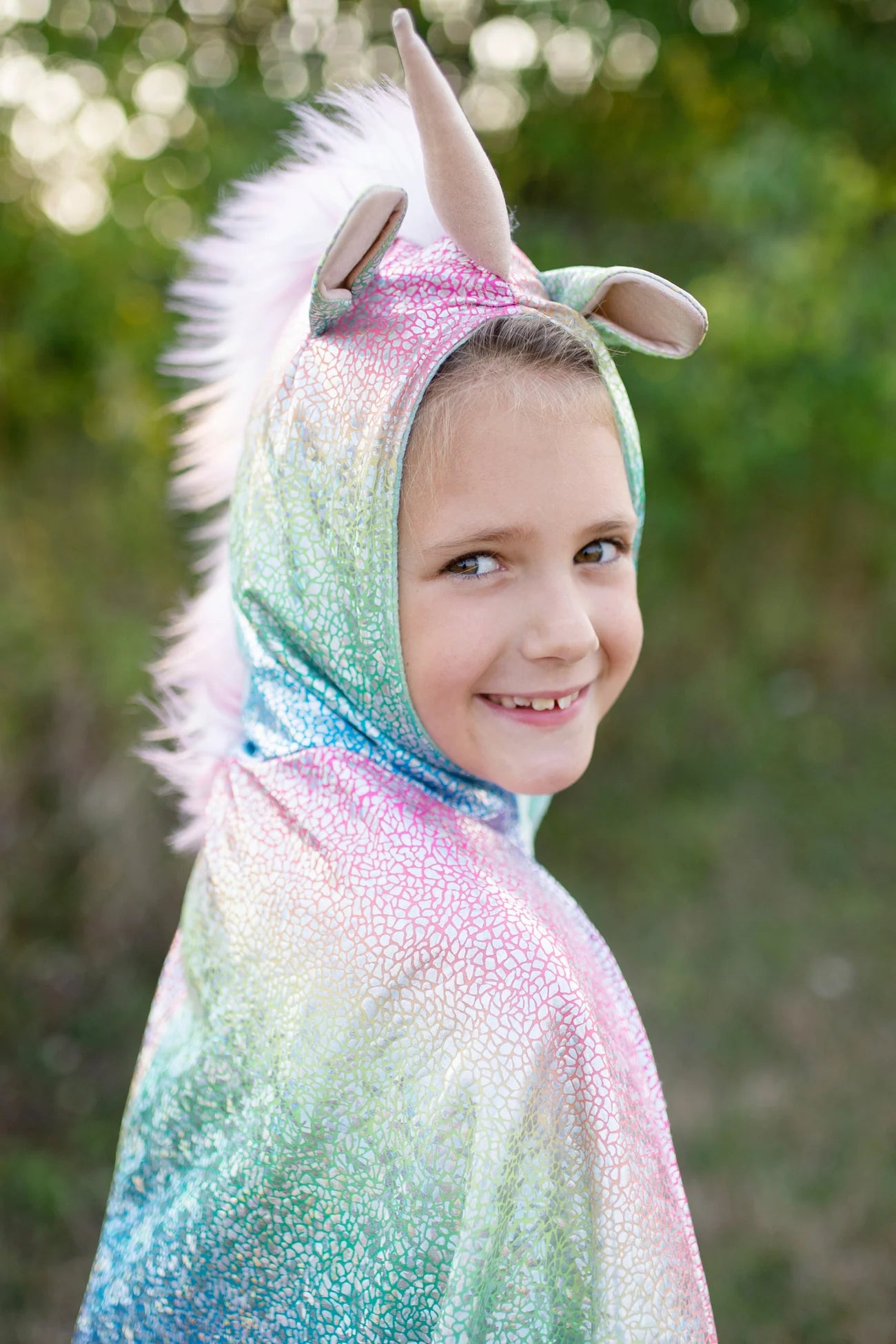 Great Pretenders Rainbow Reversible Unicorn Dragon Cape