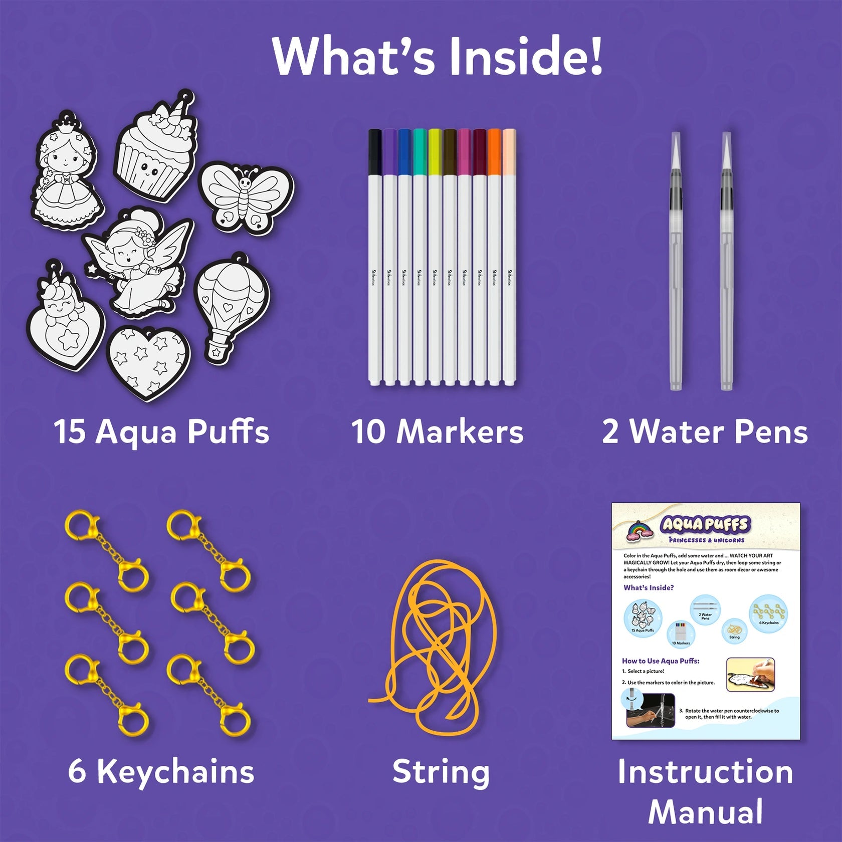 Skillmatics Aqua Puffs: Unicorns – Water-Activated Colour & Craft Activity