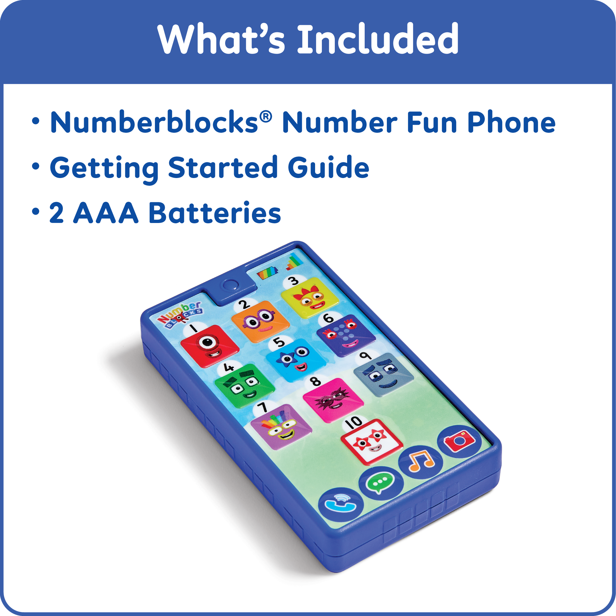 Hand2Mind Numberblocks Number Fun Learning Phone – Interactive Counting Toy for Toddlers (Ages 3+)