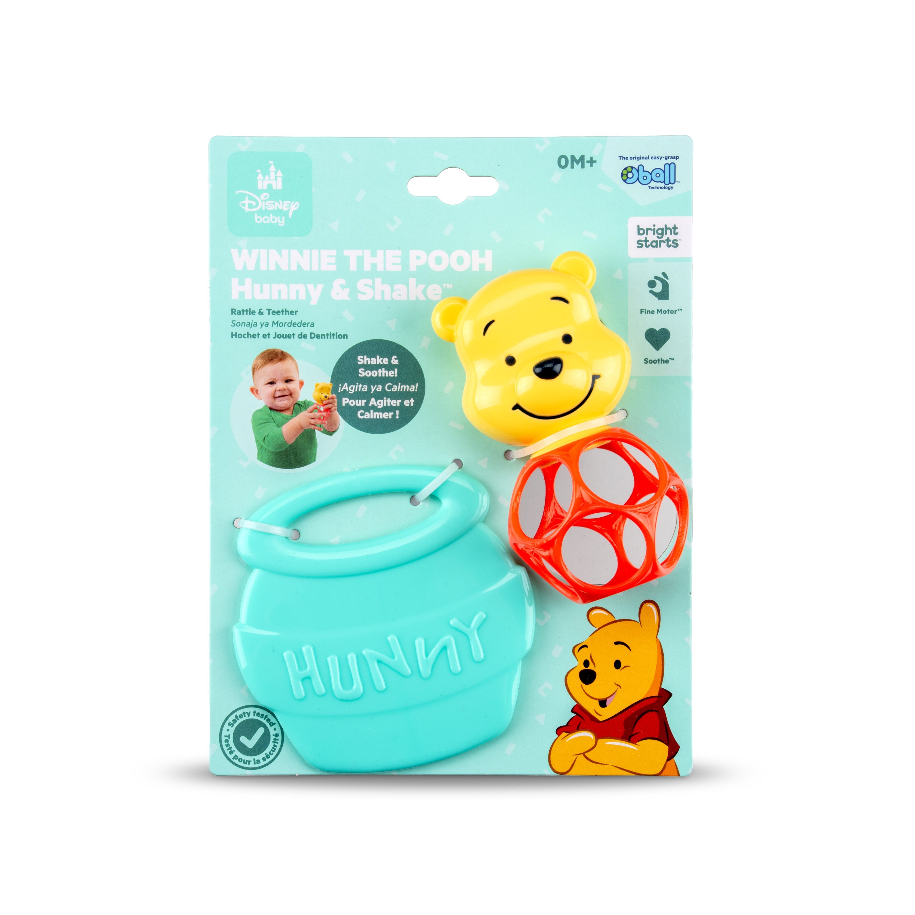 Bright Starts Baby Pooh 2 Pack Oball & Honey Pot Teether
