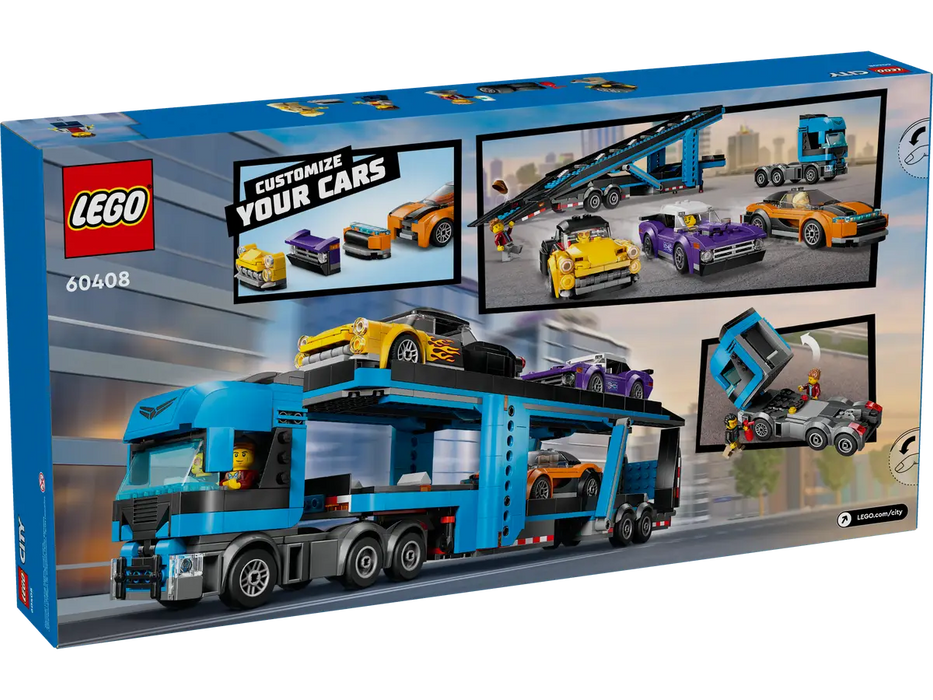 Lego Car Transporter Truck with Sports Cars (60408)