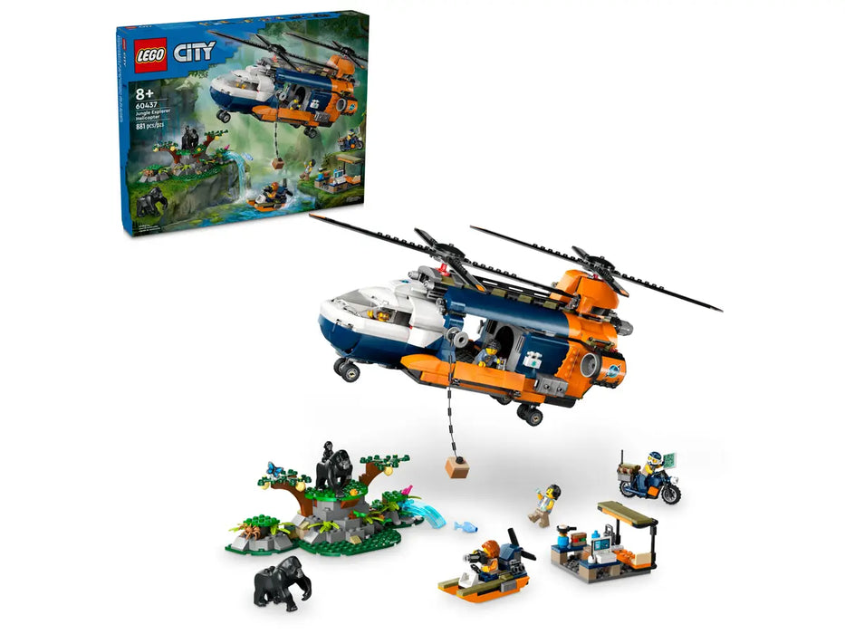 Lego Jungle Explorer Helicopter at Base Camp (60437)