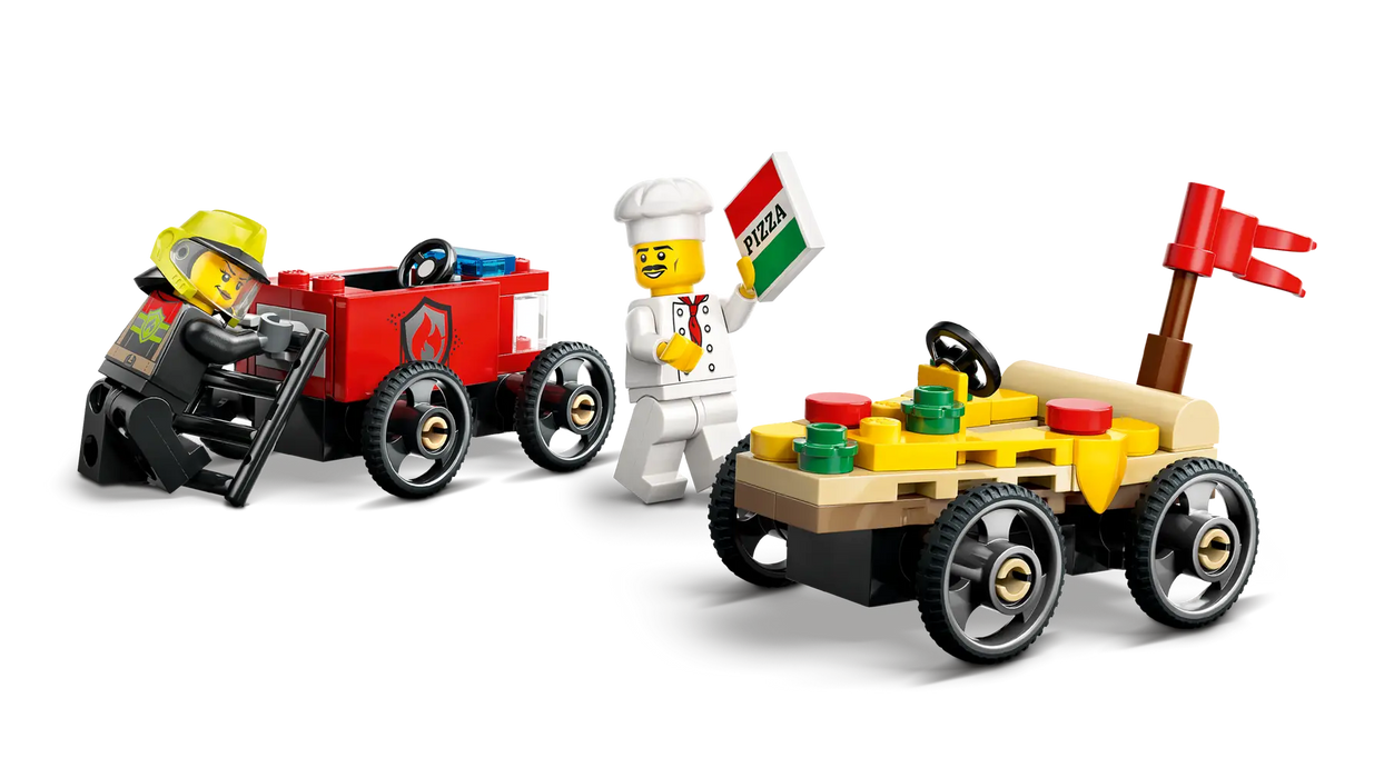 Lego Pizza vs. Fire Truck Race Ca.. (60458)