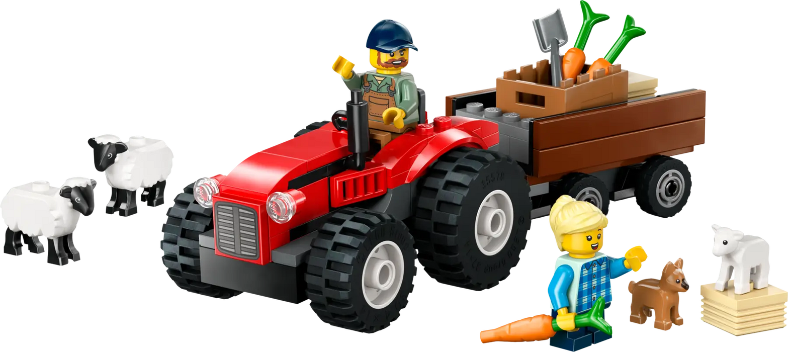 Lego Red Farm Tractor with Traile.. (60461)