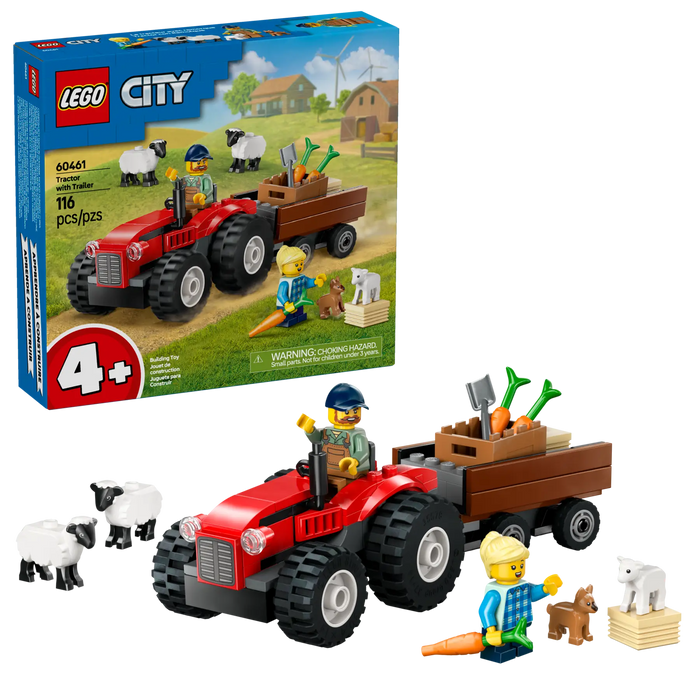 Lego Red Farm Tractor with Traile.. (60461)