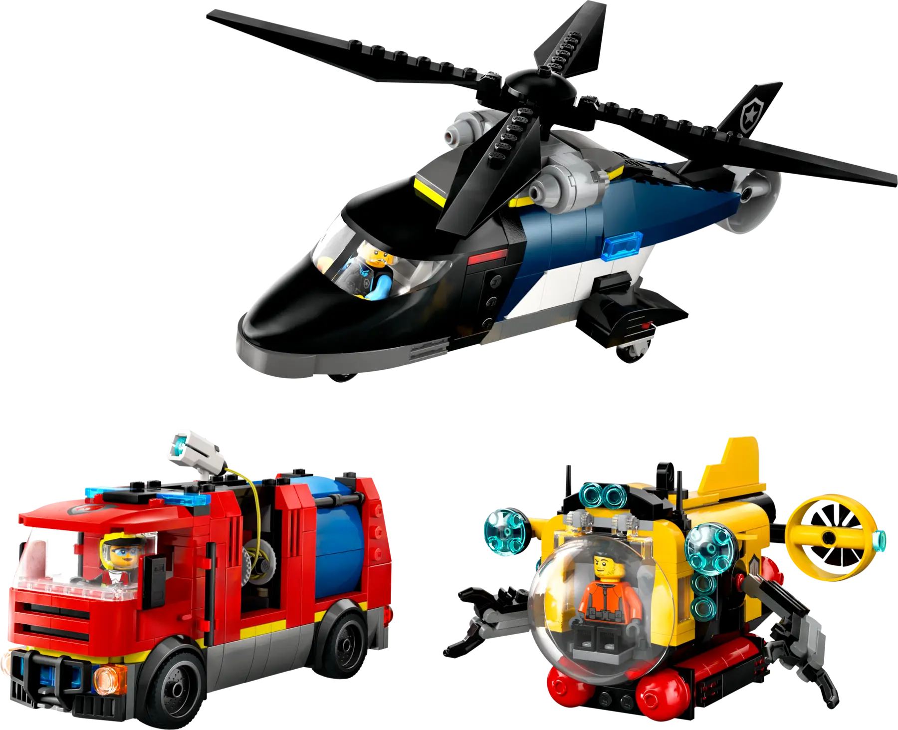 Lego Helicopter, Fire Truck & Sub.. (60462)