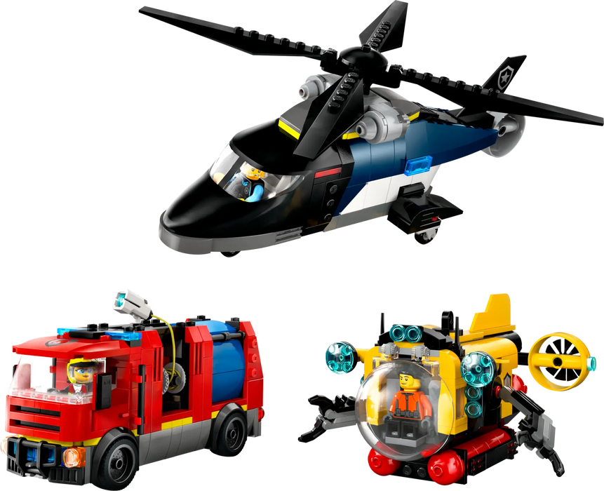 Lego Helicopter, Fire Truck & Sub.. (60462)