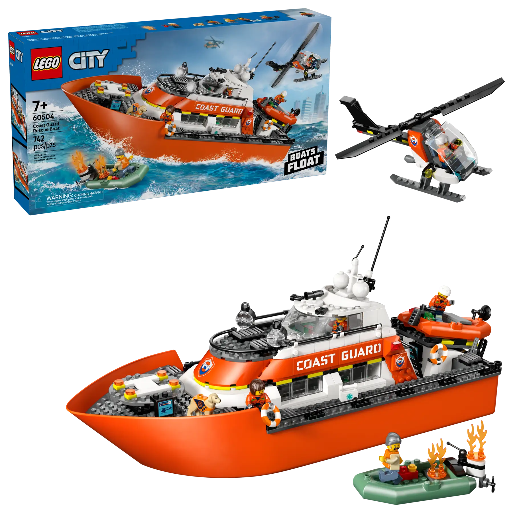 Lego Coast Guard Rescue Boat & Helicopter (60504)