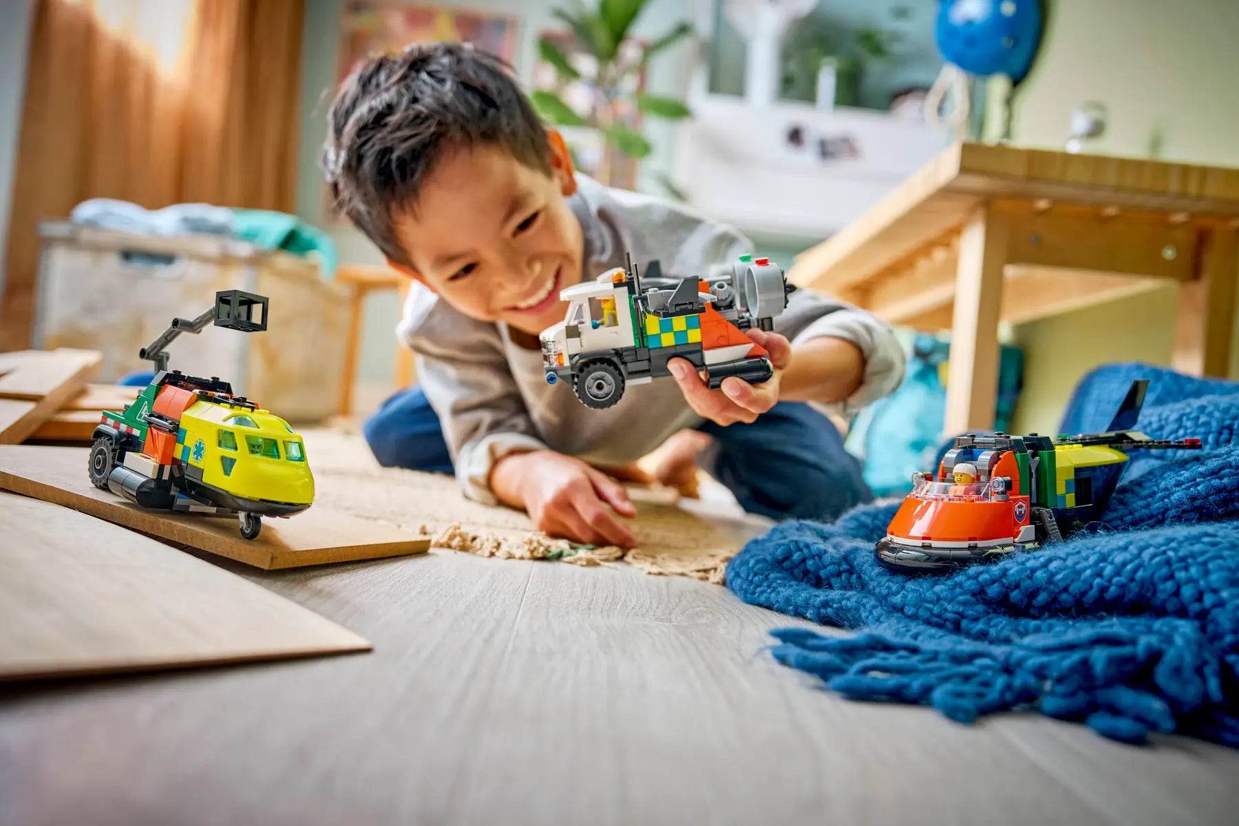 Lego Airplane, Service Truck & Hovercraft Remix (60505)