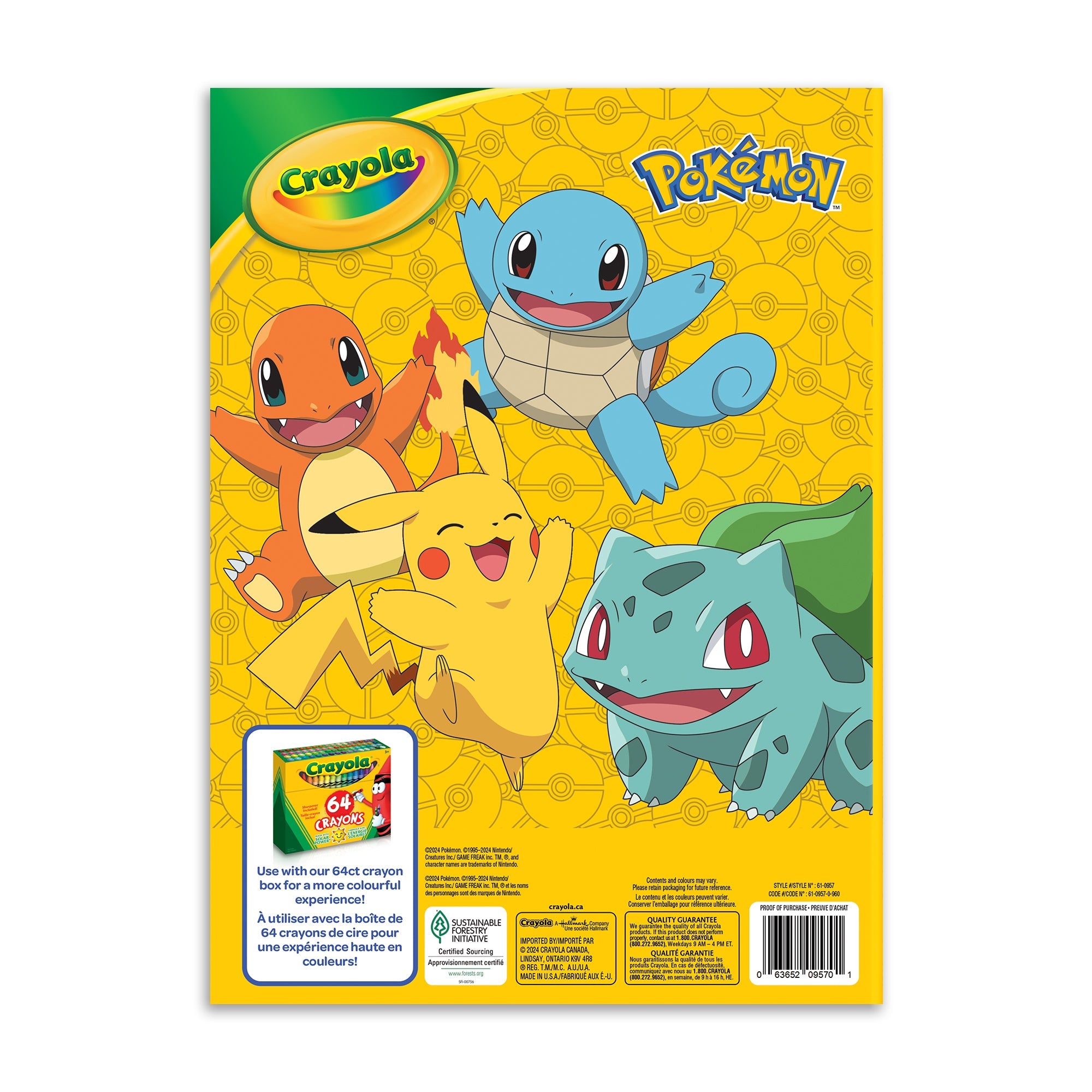 Crayola 96 Page Colouring Book – Pokemon