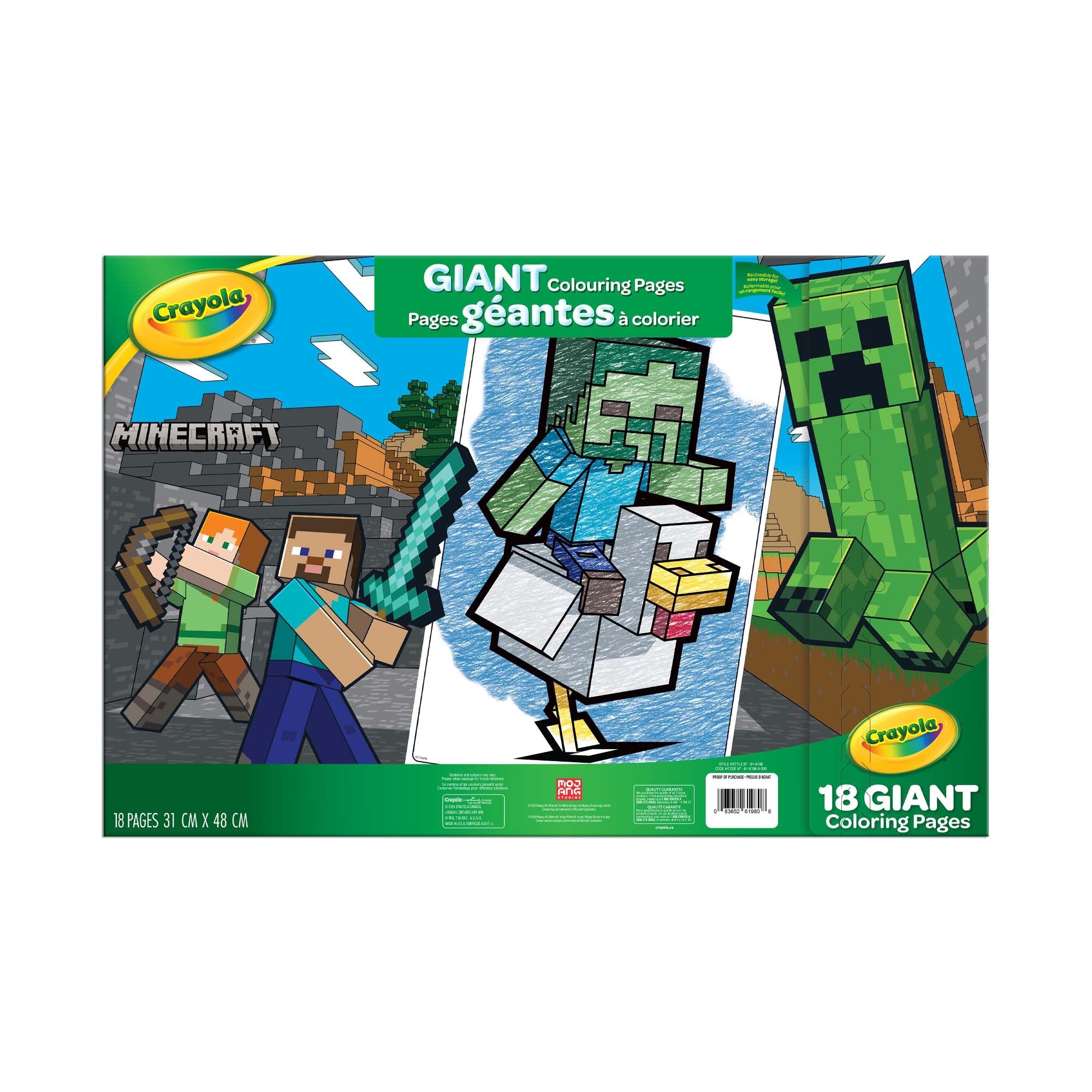 Crayola Giant Colouring Pages - Minecraft
