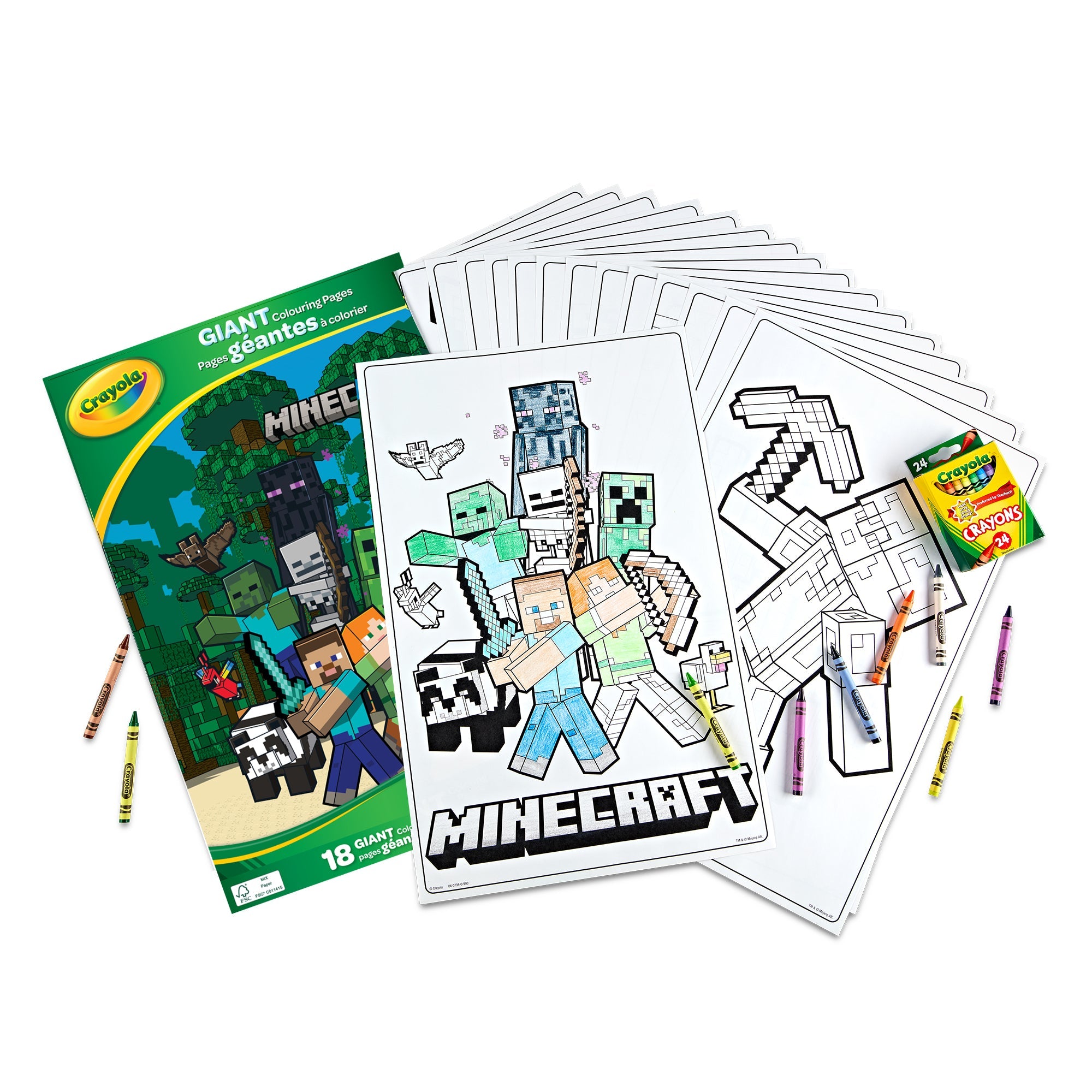 Crayola Giant Colouring Pages - Minecraft