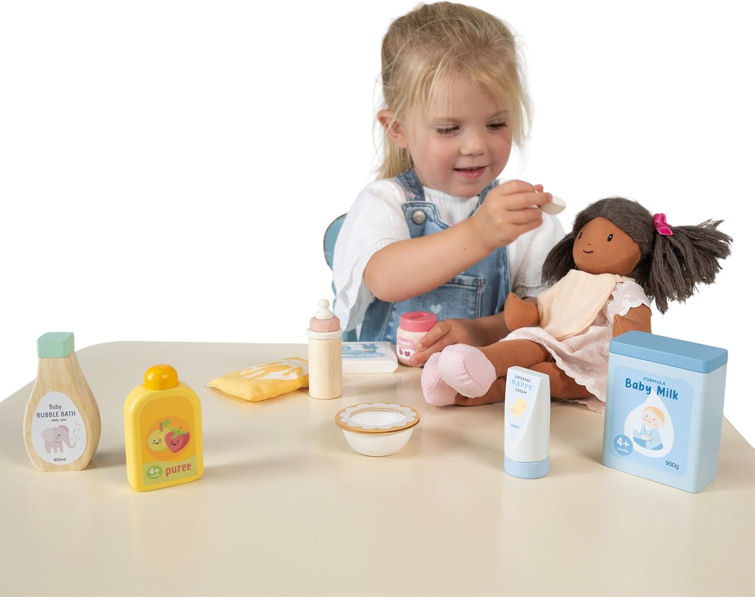 Tender Leaf Toys Baby Care Set – Wooden Nurturing Role Play Toy for Toddlers