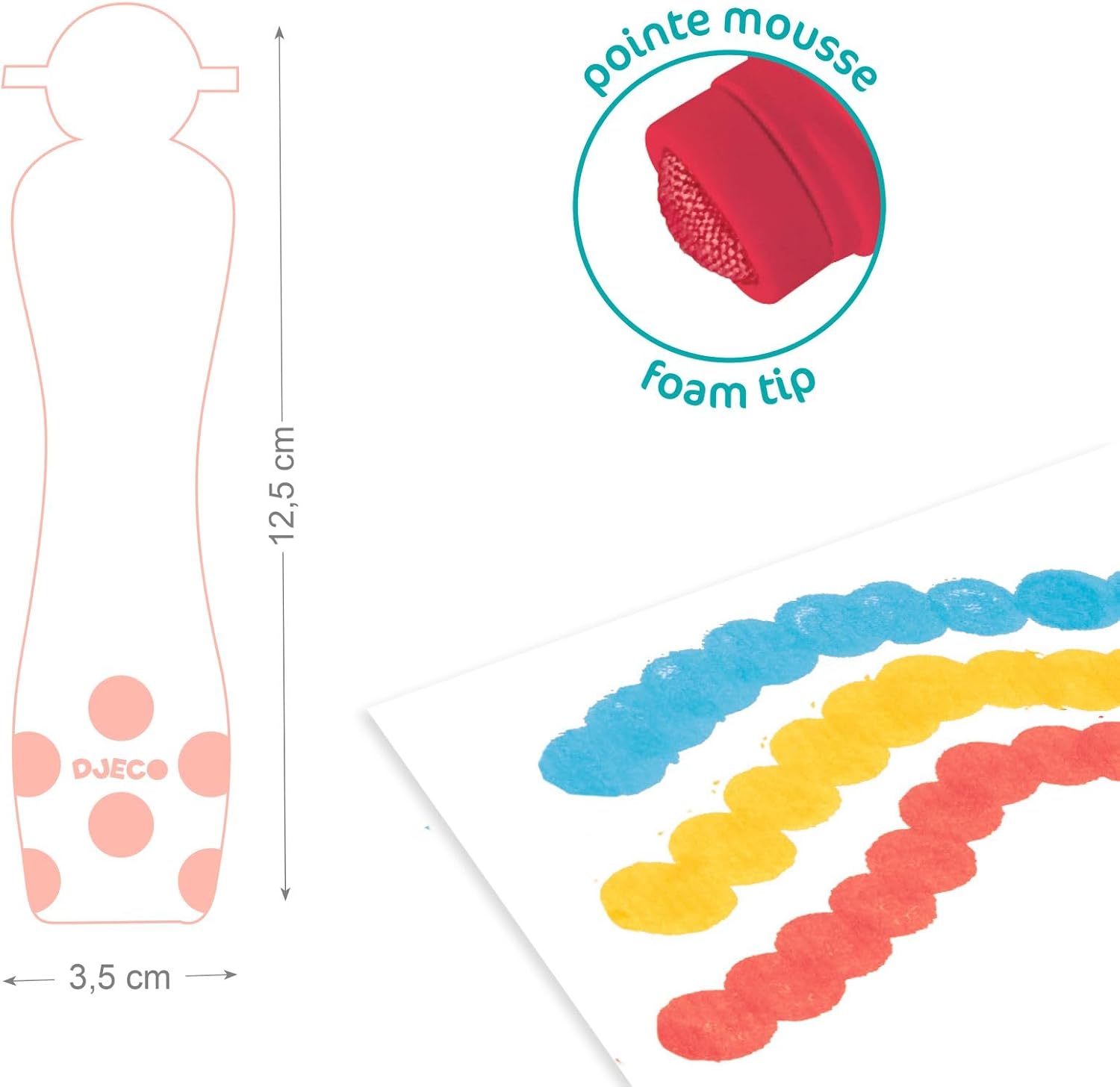Djeco 6 Foam Markers