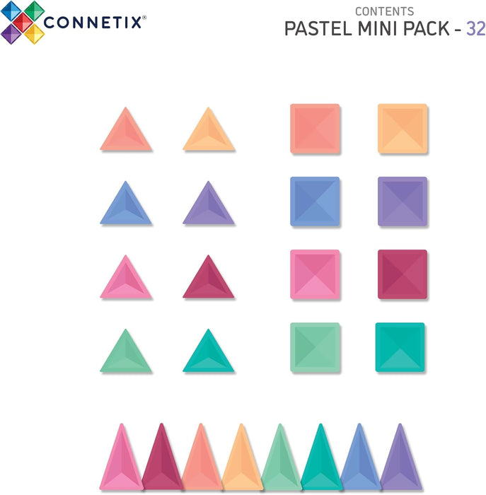 Connetix Pastel Mini Pack (32 Pieces)