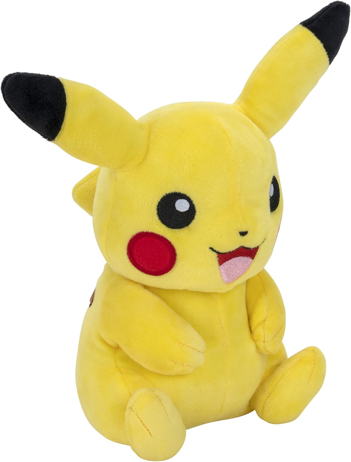 Pokémon Pikachu 8-Inch Classic Plush – Officially Licensed Jazwares Stuffed Toy (Ages 2+)